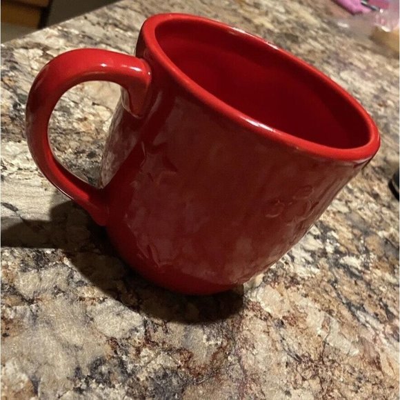 Mickey and Minnie Red Coffee Mug Raised Pattern Hallmark Collection Disney - Picture 9 of 13